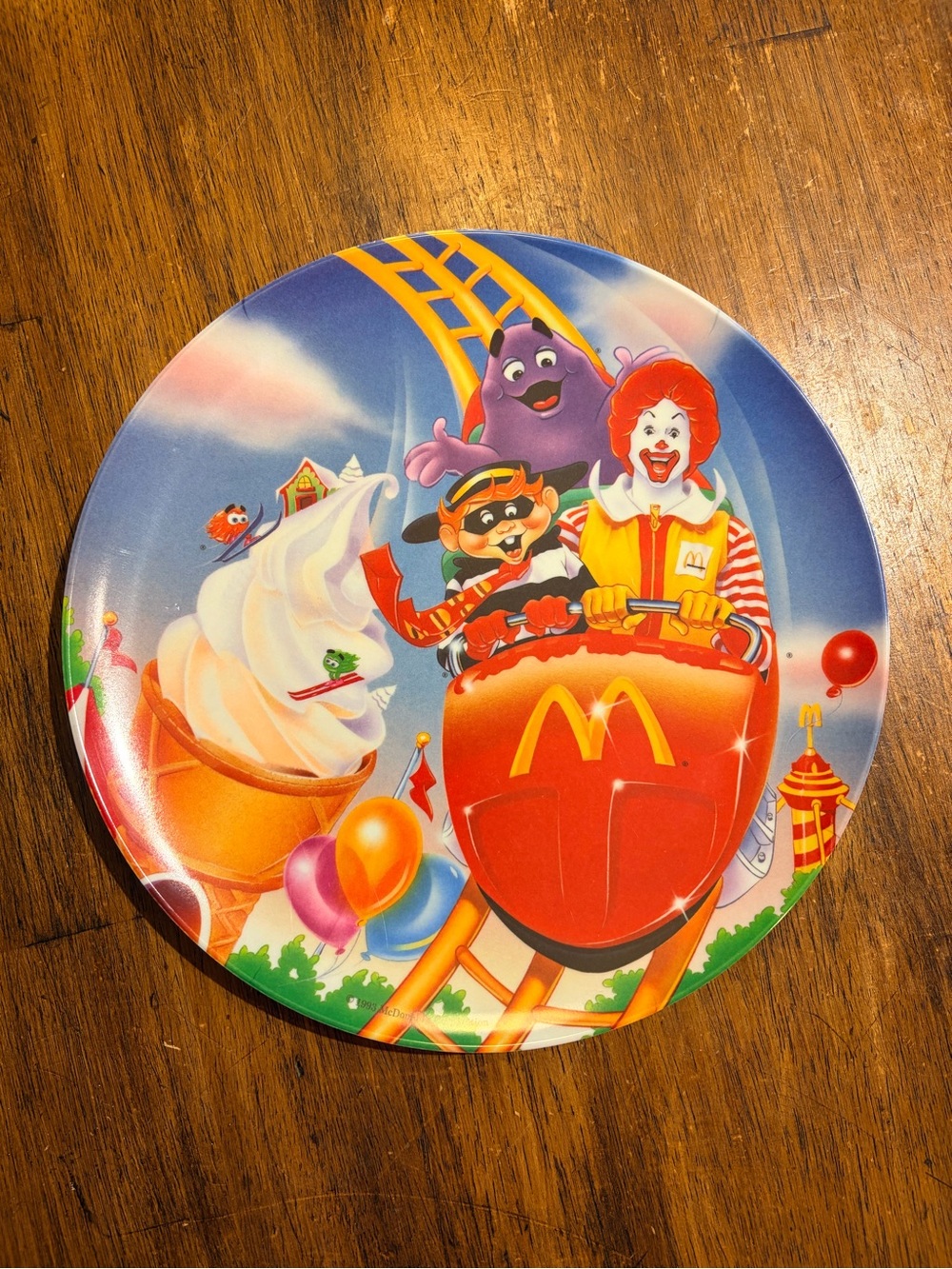 Vintage McDonald's Roller Coaster Plate